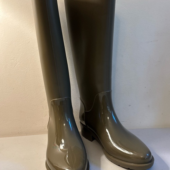 Sam Edelman Rubber Rain Glossy Knee-High Boots - Picture 2 of 14